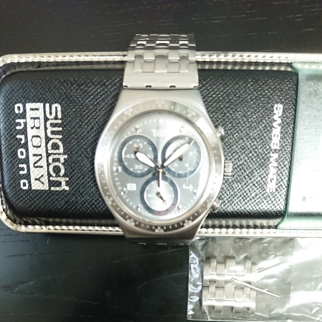本店 電池交換済み swatch irony スウォッチ アイロニー 腕時計