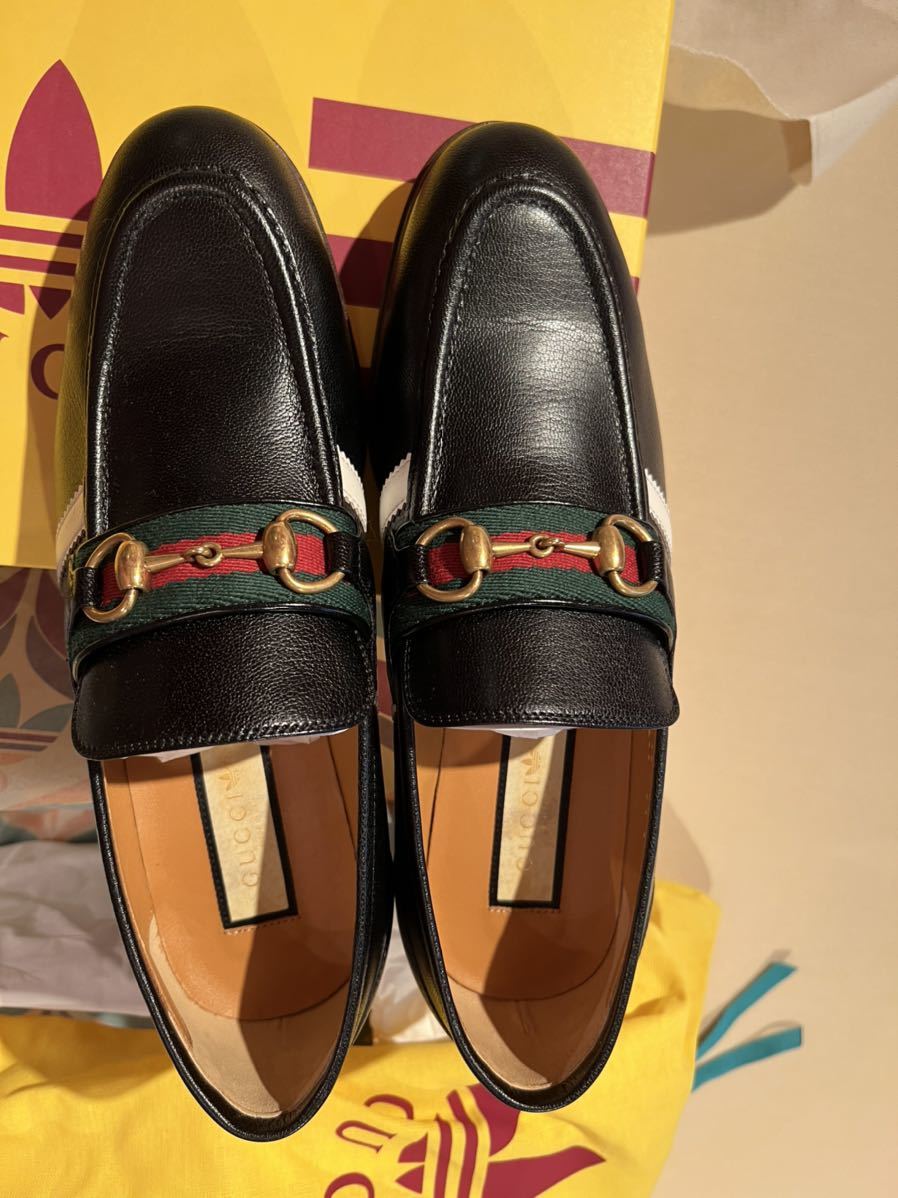  новый товар adidas GUCCI Adidas Gucci мужской Loafer 6 1/2 примерно 25.5cm редкий 