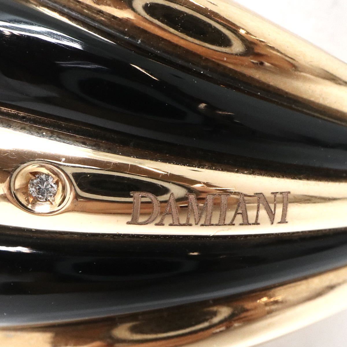 【DAMIANI(ダミアーニ)】天然オニキスリング K18(750) 8.8g 12号 EE0_画像4