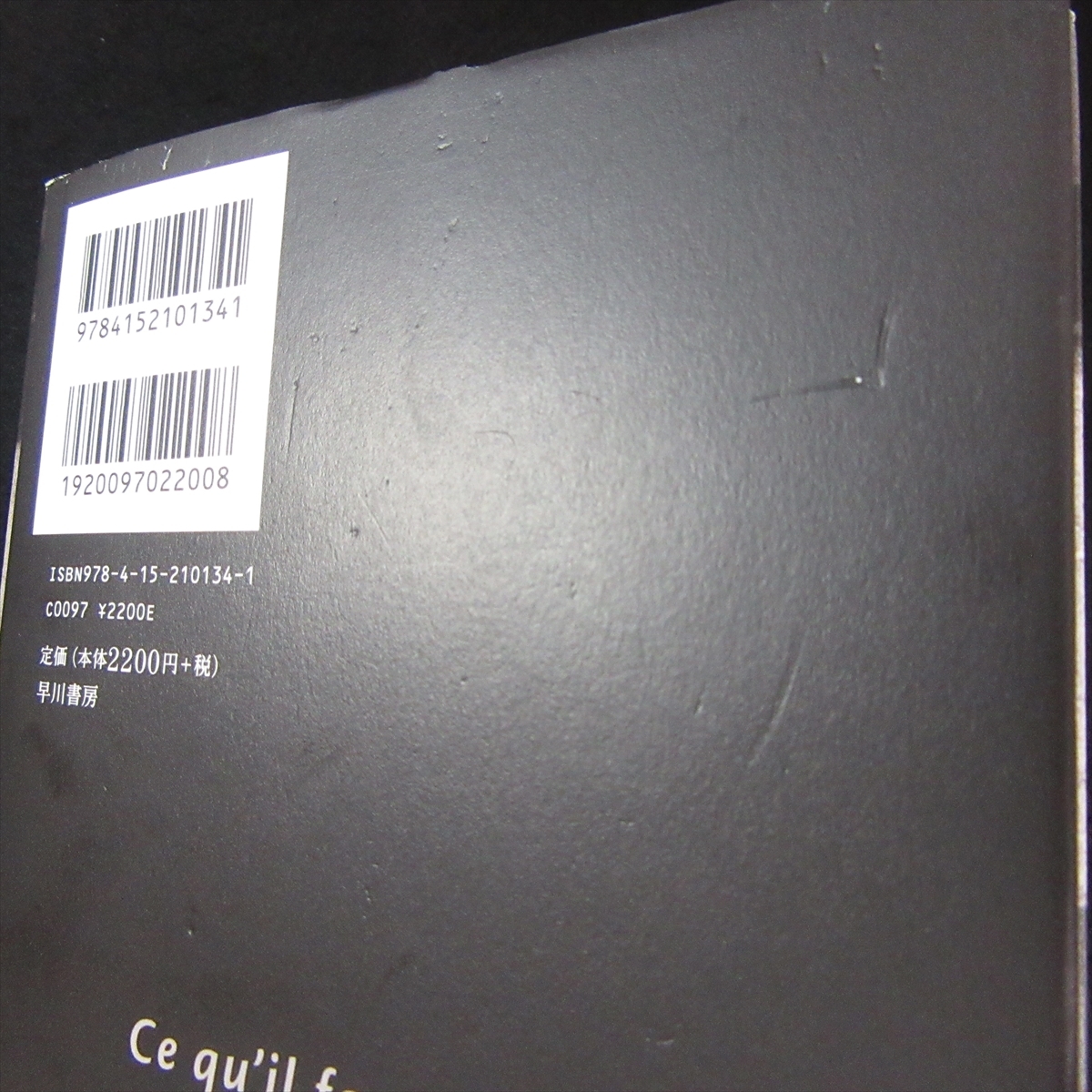 ★カバーキズ有★初版本 『夜の少年』 ■送120円 ローラン・プティマンジャン　早川書房　2022刊　不器用な父子の感動物語○_カバーキズ