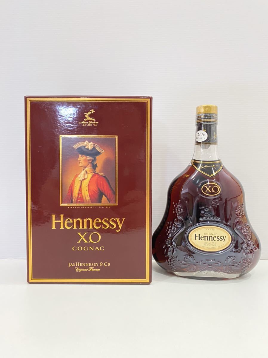 古酒 未開栓 コニャック Hennessy X.O ヘネシーXO 金キャップ クリア