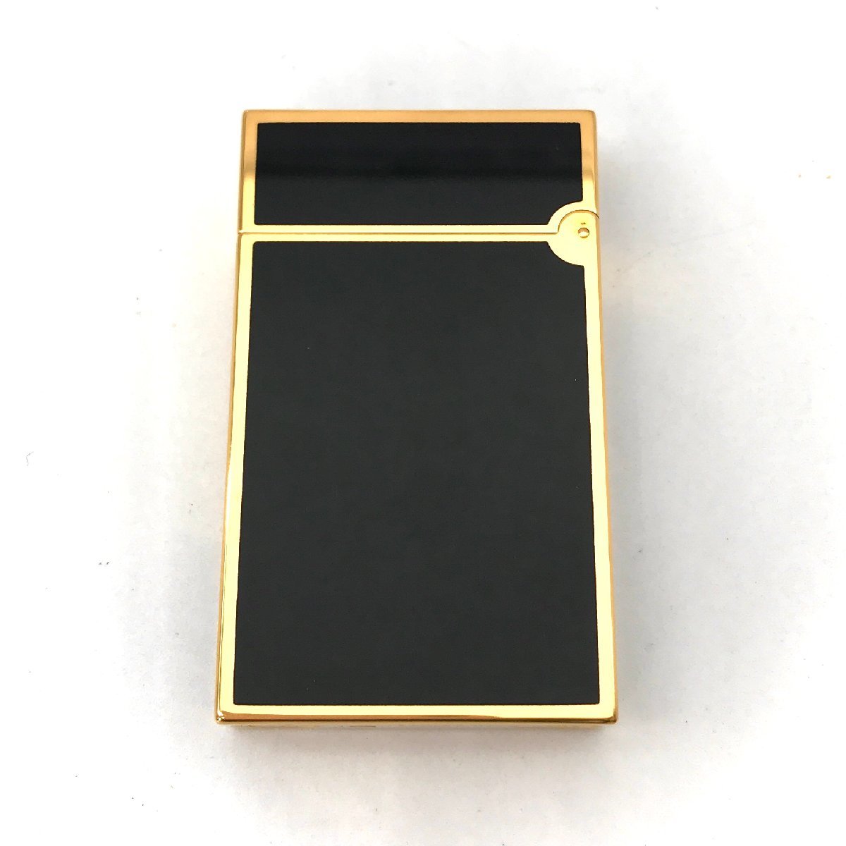 1円 極美品 S.T Dupont デュポン ライン2 漆 ガス ライター ブラック