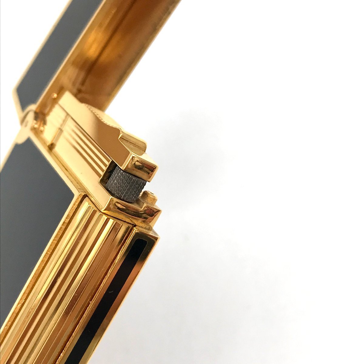 1円 極美品 S.T Dupont デュポン ライン2 漆 ガス ライター ブラック