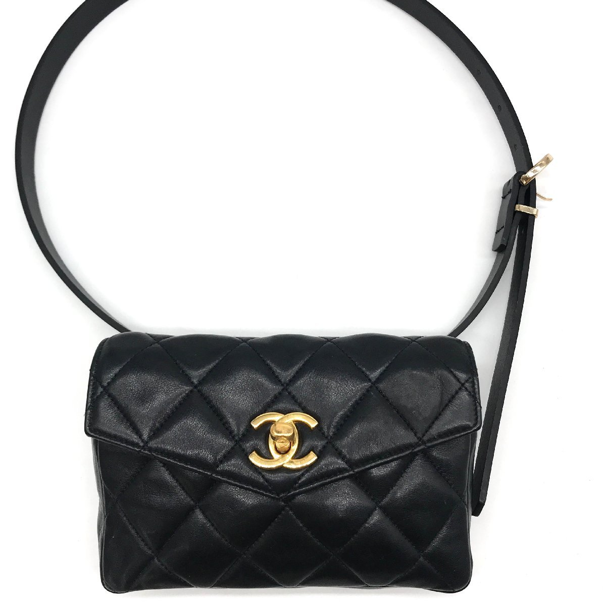 1円 CHANEL シャネル ココマーク ターンロック マトラッセ ウエスト