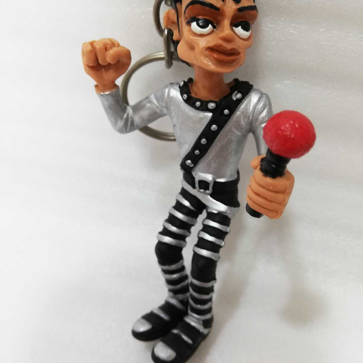 希少1987年 当時物 Michael Jackson マイケル・ジャクソン フィギュア キーホルダー 14cm スリラー キングオブポップ comics spain figures_画像3