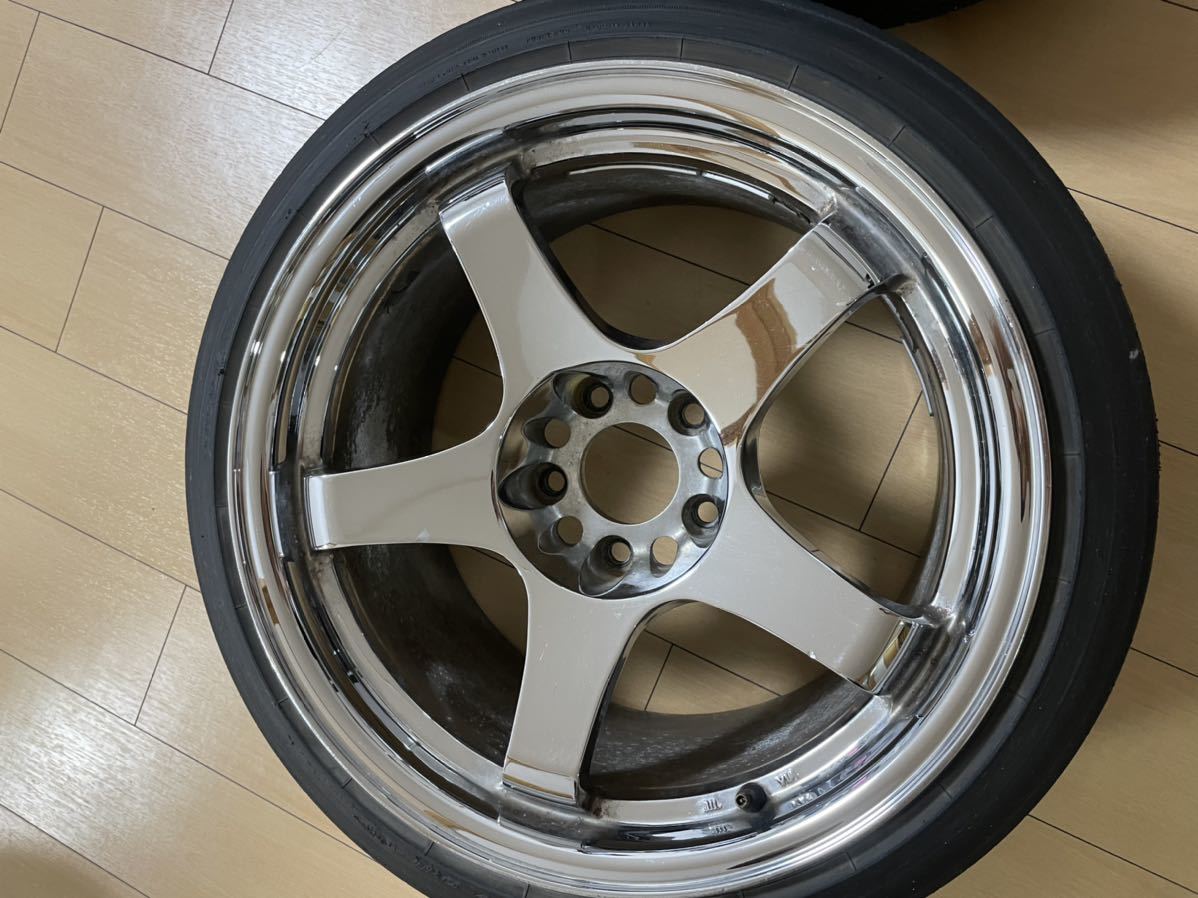希少】M2 DT05R URAS NS-01 メッキ 9.5j+15 17インチ 5h PCD114.3 2本
