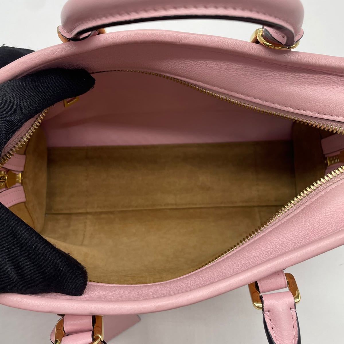 LOEWE ロエベ ミンク襟ラムレザーロングコート 黒 ナッパレザー 純正