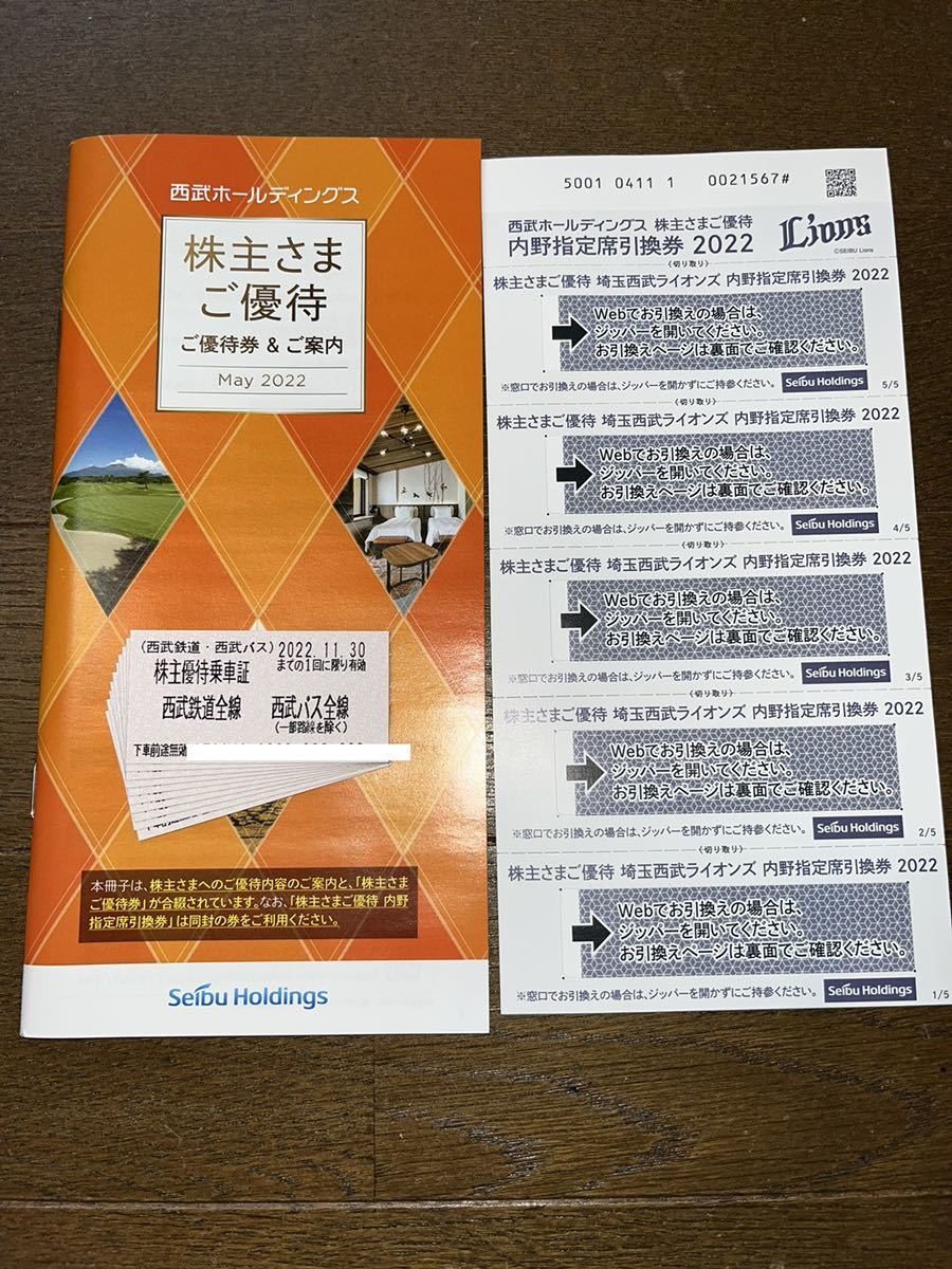 送料無料】西武鉄道 株主優待冊子1冊(1000株)□西部HD - www 販壳・価格比較 西武鉄道 1000株以上株主優待冊子1冊+内野指定席券5枚 その他