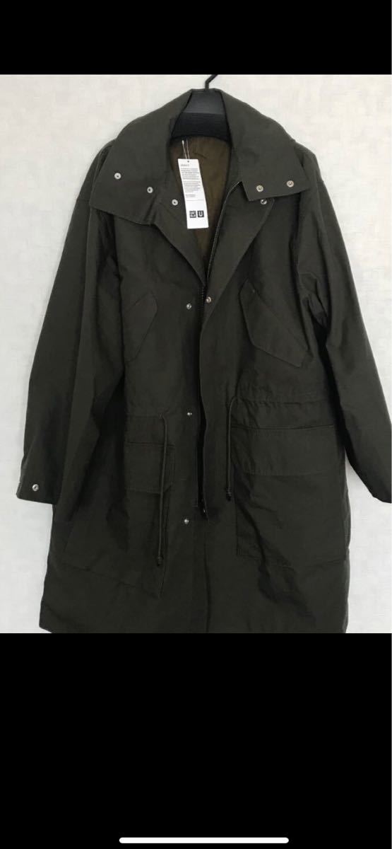 良品質 UNIQLO U フーデットコート オリーブ Lサイズ モッズコート