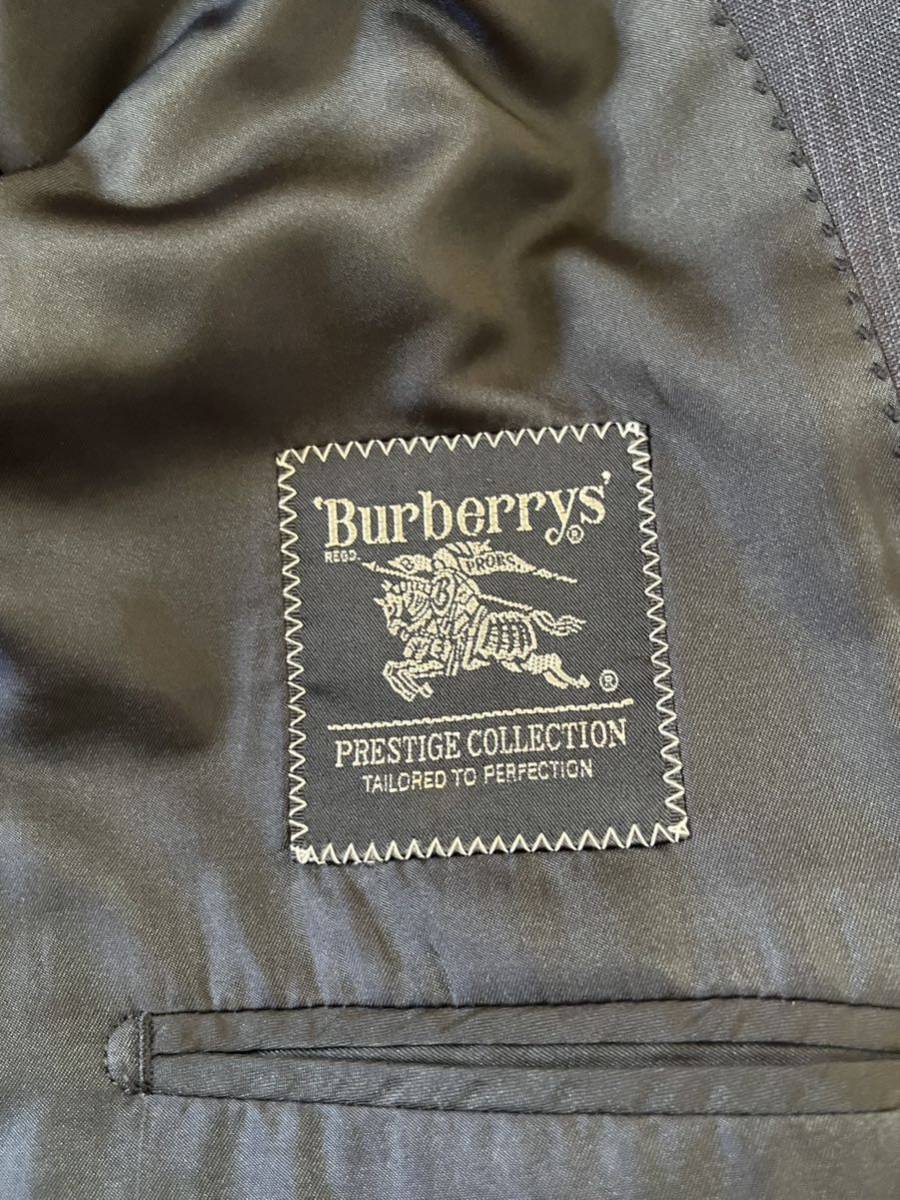 H003 BURBERRY バーバリー スーツセット ネイビー ストライプ ウール モヘヤ ジャケット美品_画像4