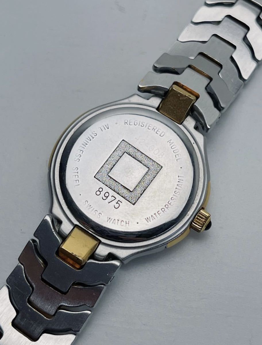 T259 美品 Mougin&Piquard ムージェ・ピカル クォーツ スイス製 腕時計 ダイヤ入り