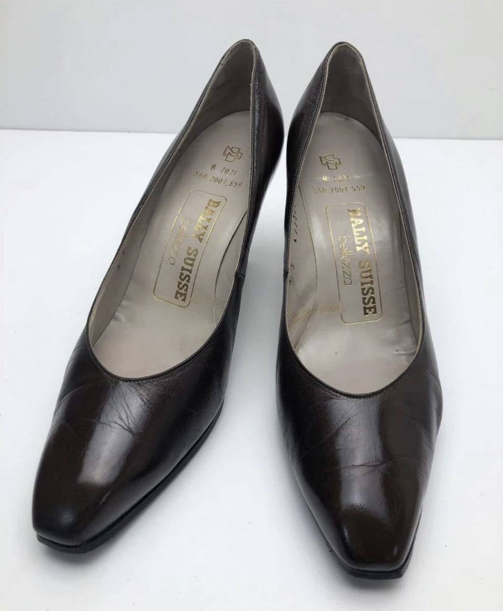 X086 美品 BALLY SUISSE bellezza バリー スイス ヒール パンプス 3 E ブラウン