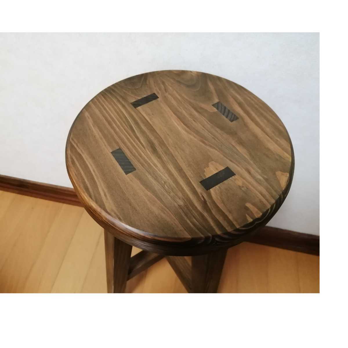 ほぞ組】 木製スツール 高さ45cm 丸椅子 stool｜PayPayフリマ