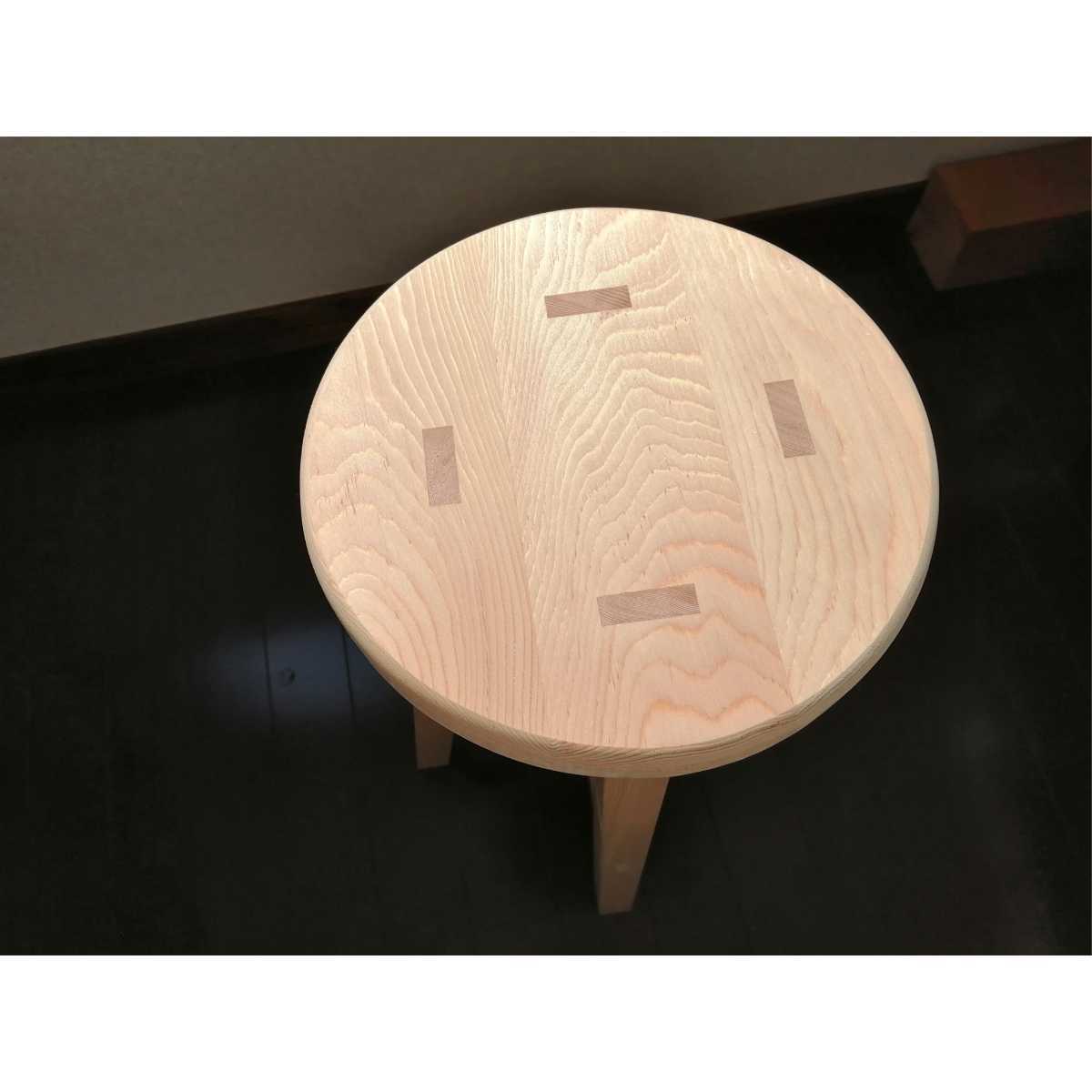 【ほぞ組】 木製スツール 高さ50cm 丸椅子 stool の画像3