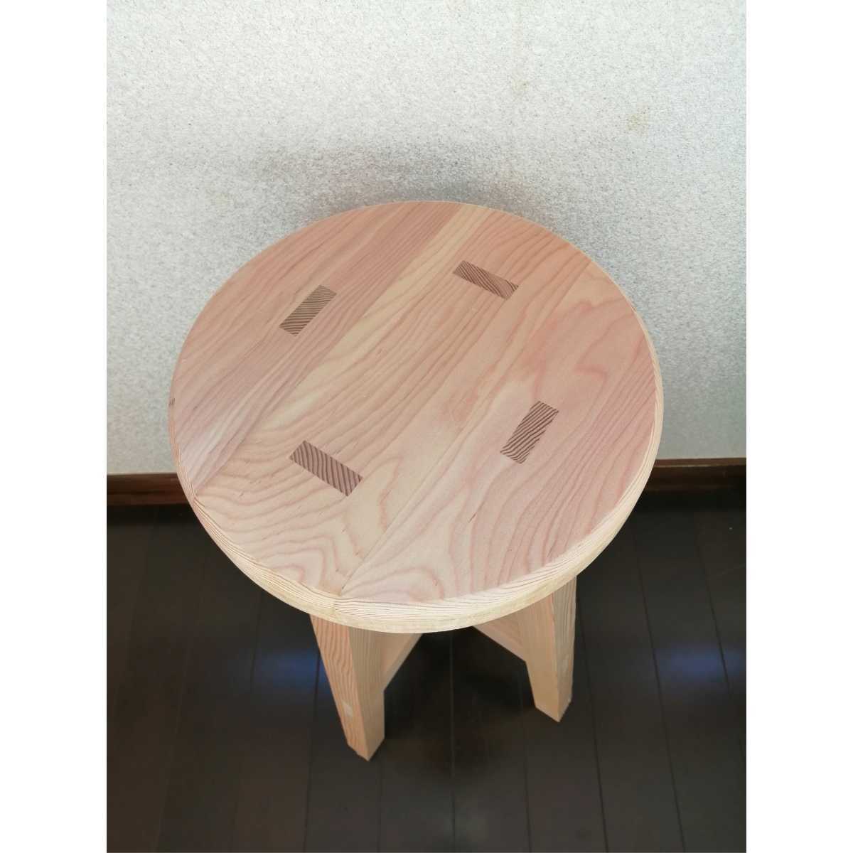 ほぞ組】 木製スツール 高さ70cm 丸椅子 stool 猫犬｜PayPayフリマ
