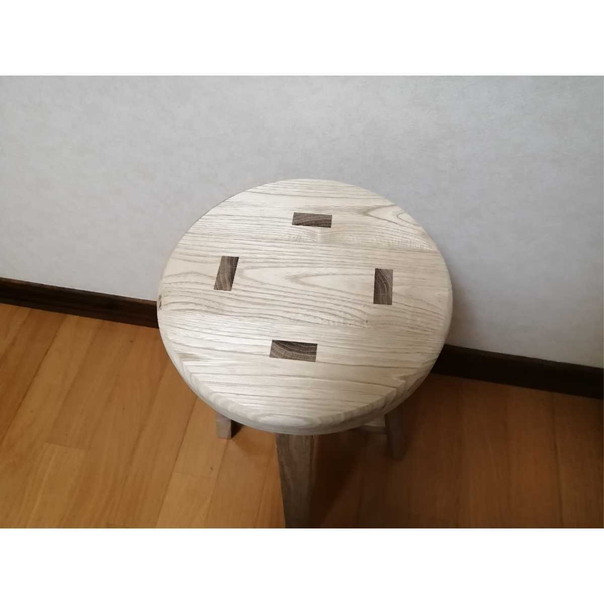 ほぞ組】 栗材スツール 高さ47cm 丸椅子 stool 猫犬｜PayPayフリマ