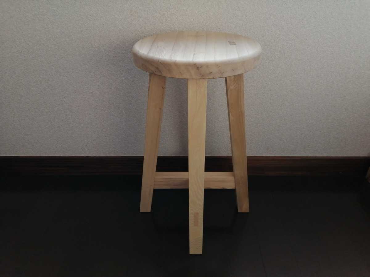 榎材スツール 高さ40cm 丸椅子 stool 猫犬｜PayPayフリマ