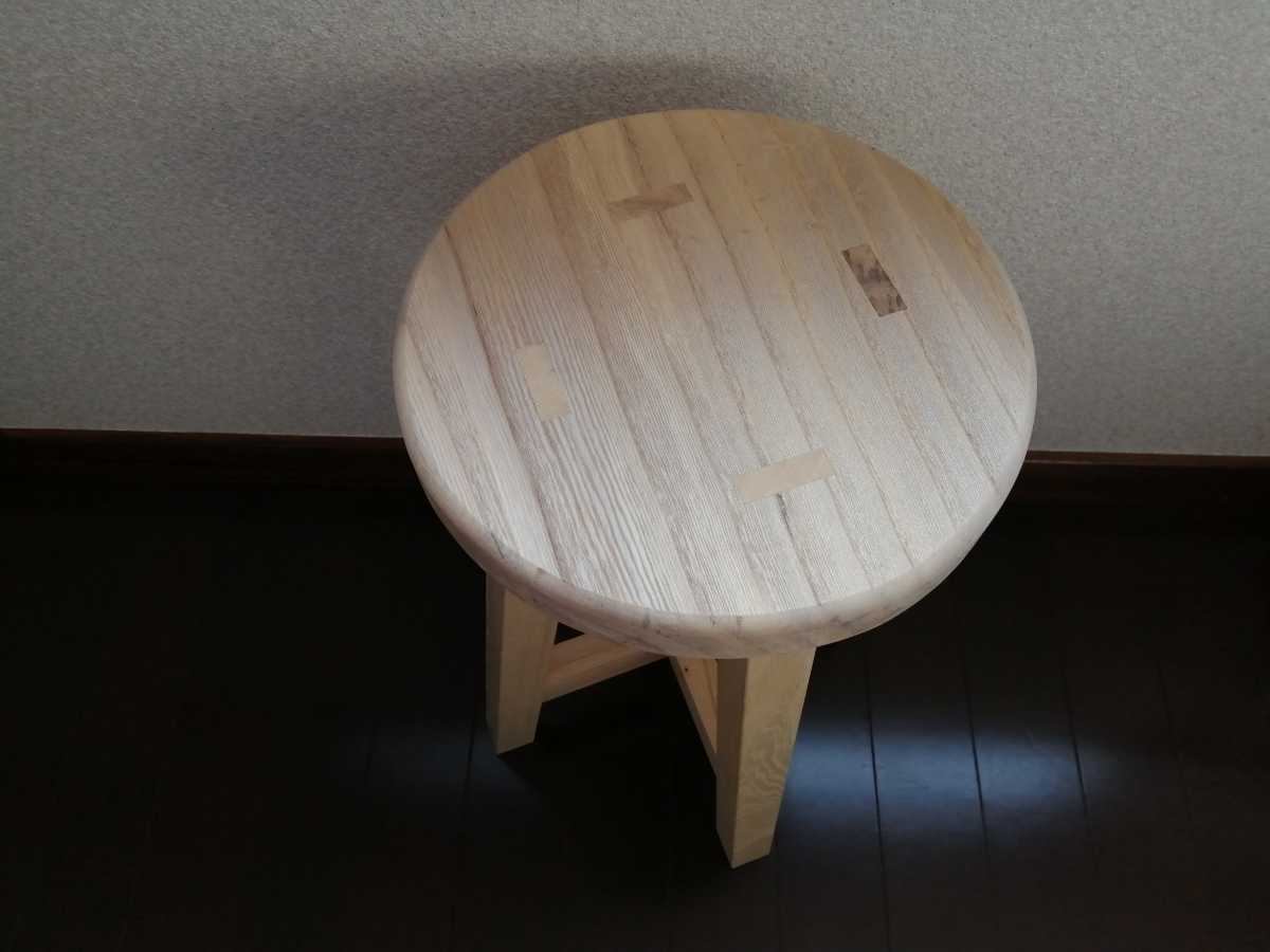 榎材スツール 高さ40cm 丸椅子 stool 猫犬｜PayPayフリマ