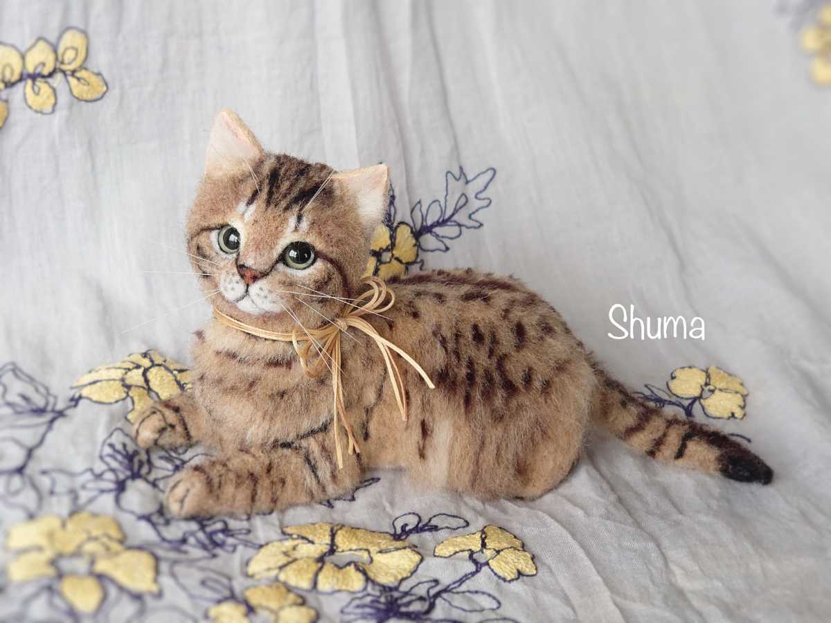 Shuma 羊毛フェルト キジトラの子猫 ハンドメイド ねこ ネコ 猫 インテリア雑貨 置物 羊毛フェルト 売買されたオークション情報 Yahooの商品情報をアーカイブ公開 オークファン Aucfan Com