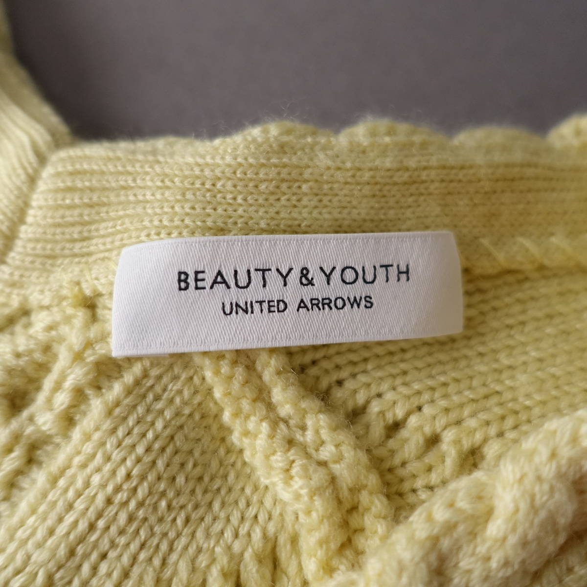 BEAUTY＆YOUTH ビューティーアンドユース/ユナイテッドアローズ /ウール混/ニットセーター/イエロー/黄色/レディース_画像4