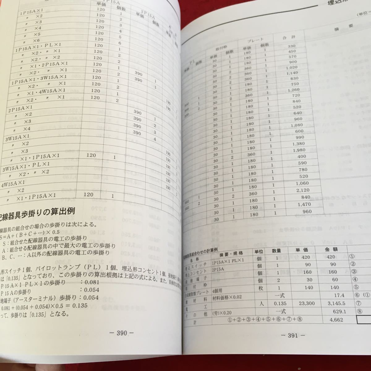 Y39-233 電機設備工事 2016 積算実務マニュアル 付箋付き 全日出版社 付箋付き 材料単価 設計労務単価 歩掛り 複合単価 合成単価 共通費_画像5