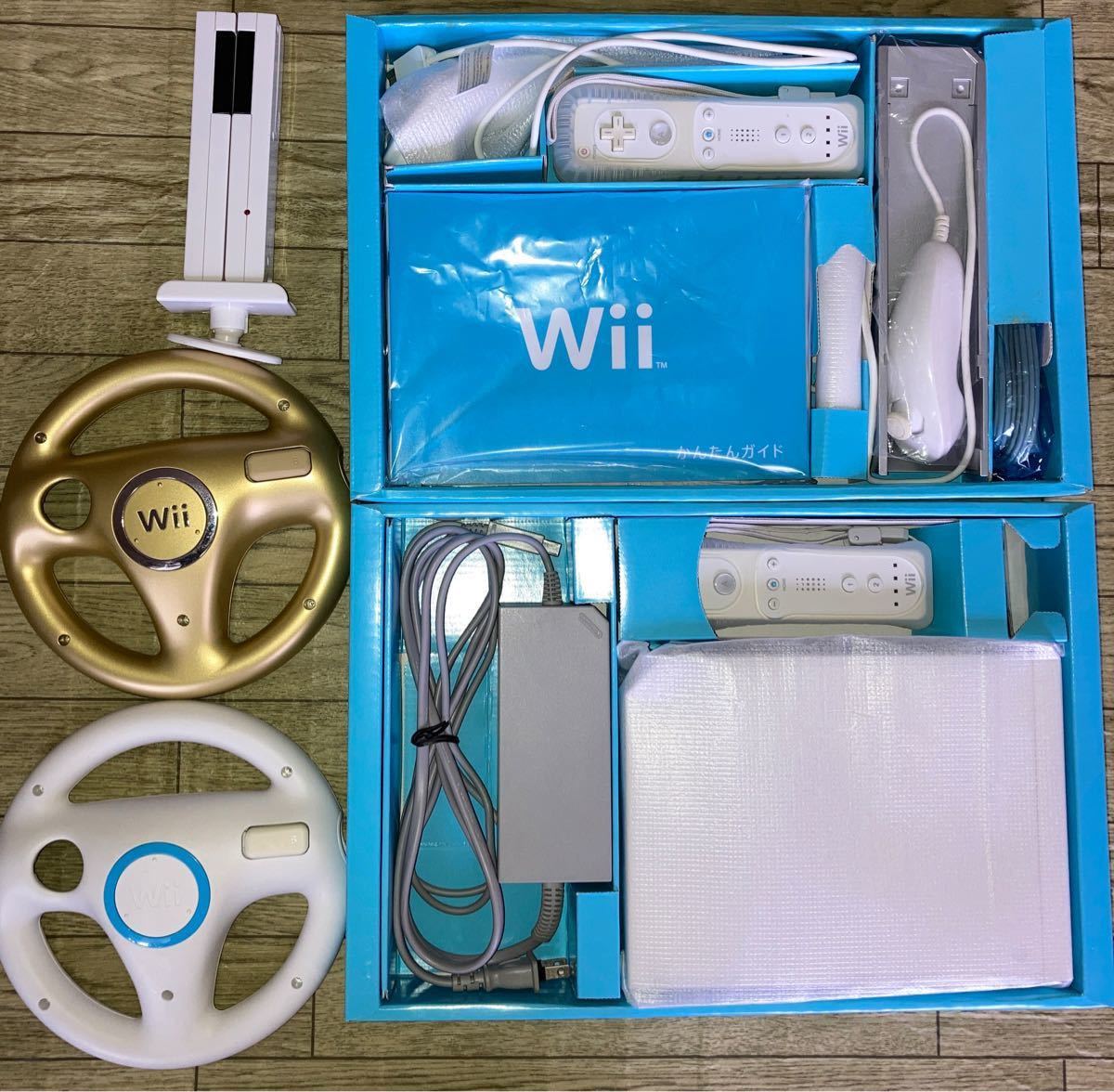 任天堂Wii本体一式(センサーバーは代替品)、ソフト(Wii sports,マリオカート,マリオパーティ8,ほか) 