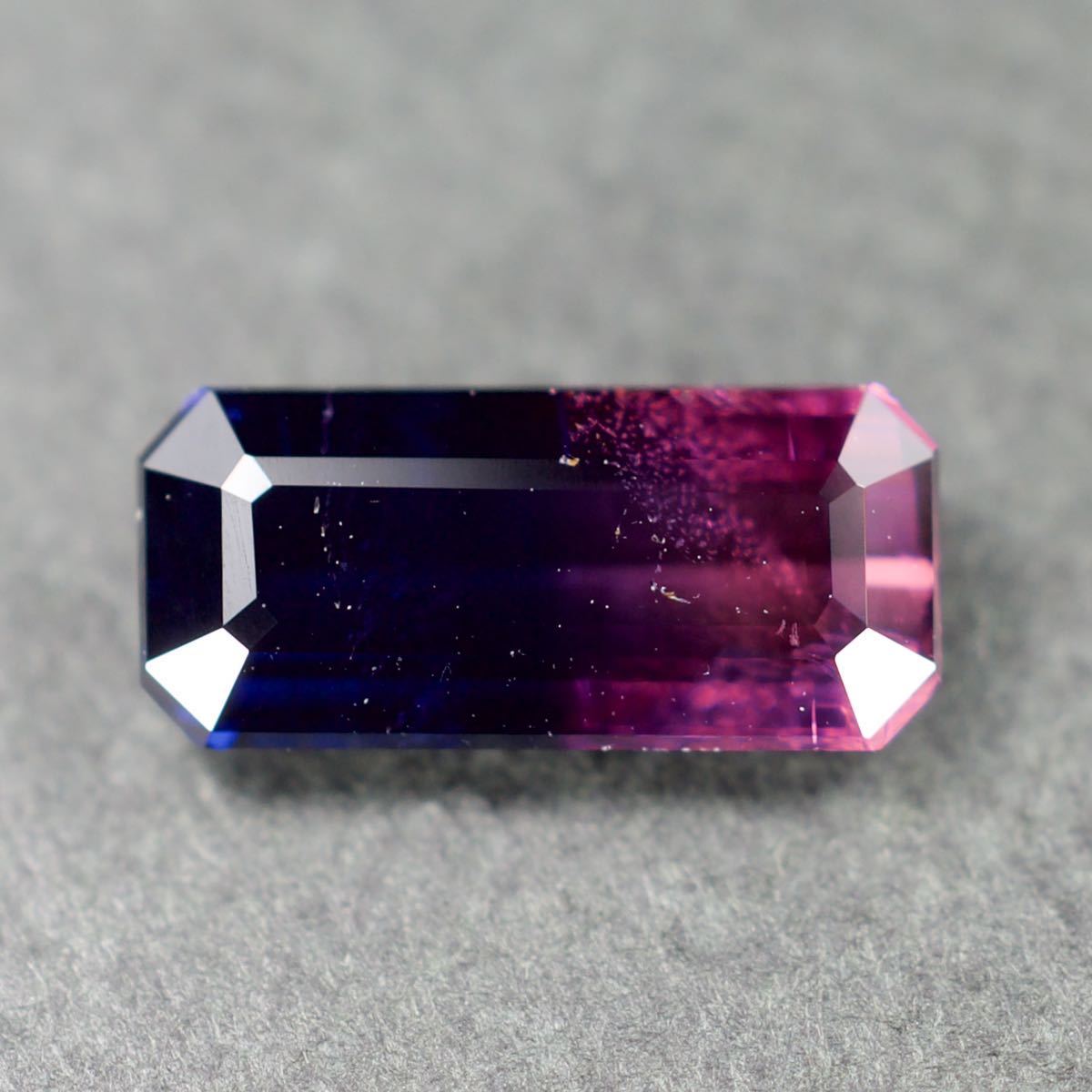 天然バイカラーサファイア/重さ1.407ct/中宝研ソ付き/ルース/サイズ9.5x4.3x2.6mm/天然サファイア/高級ジュエリー向け/天然石_画像3