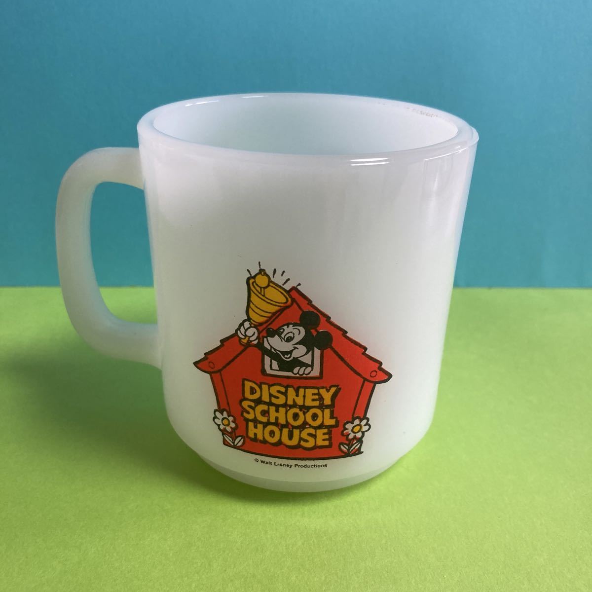 【 グラスベイク 】ディズニー スクールハウス ミッキー マグカップ / 送料込 / Glasbake DISNEY SCHOOL HOUSE アメリカン ヴィンテージ_画像2