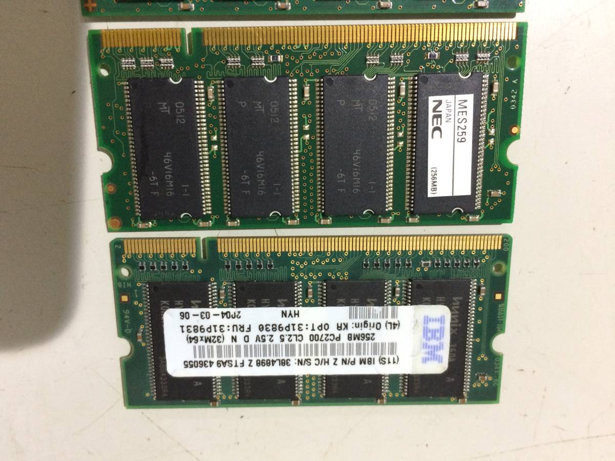 中古品 DDR PC-333 768MB(256M*3) 現状品_画像6