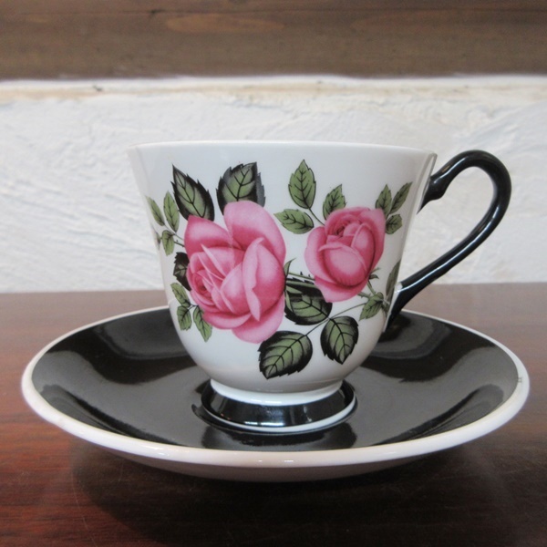 イギリス製 ウィンザー陶器 カップ＆ソーサー 茶器 ティーカップ ヴィンテージ雑貨 tableware 1462sb_画像1