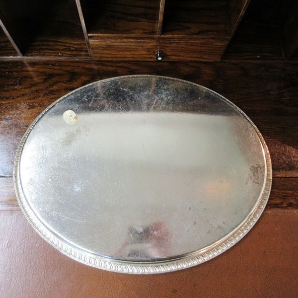  England made kitchen miscellaneous goods silver plate guarantee Lee tray length 33cm width 41cm oval type tray O-Bon Britain made tableware 1493sb