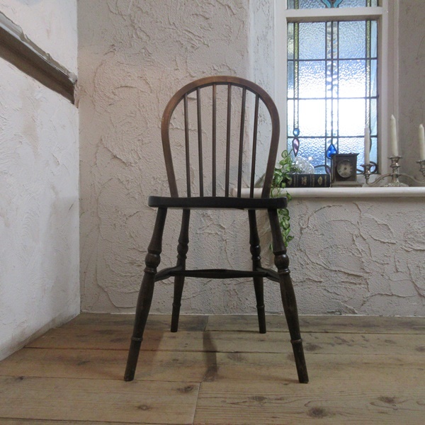 イギリス アンティーク 家具 キッチンチェア スティックバック 椅子 イス 店舗什器 カフェ 木製 英国 KITCHENCHAIR 4827d_画像2