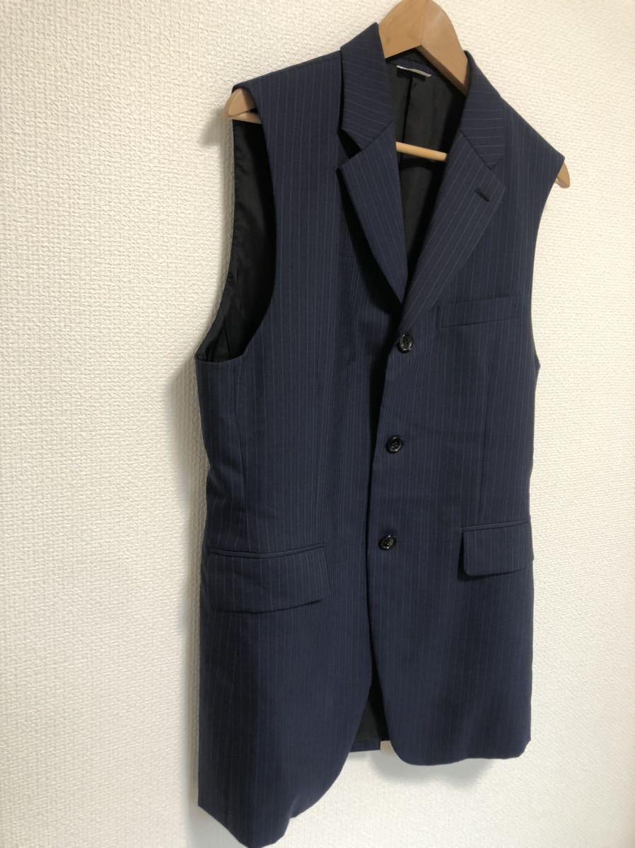 22SS COMME des GARCONS HOMME PLUS ベスト ストライプ ネイビー