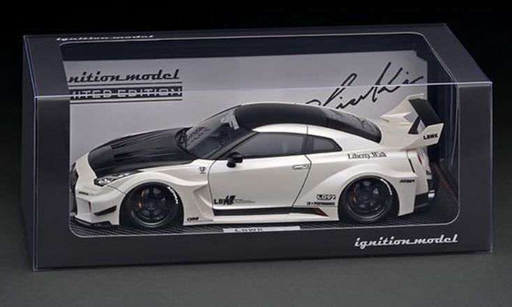 IG2358 1/18 LB-Silhouette WORKS GT Nissan 35GT-RR White With Ms