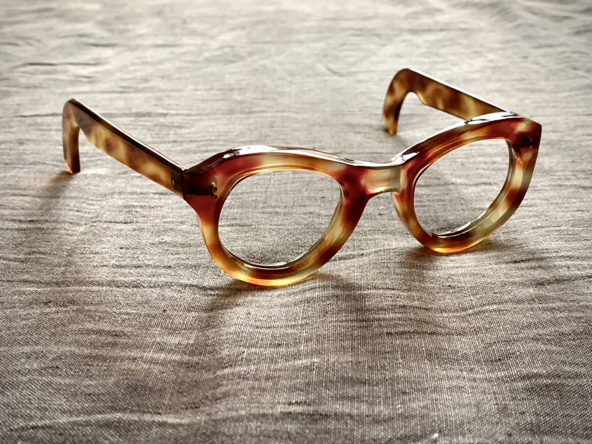 美品 40s Frame France フレンチ ヴィンテージ メガネ 眼鏡-