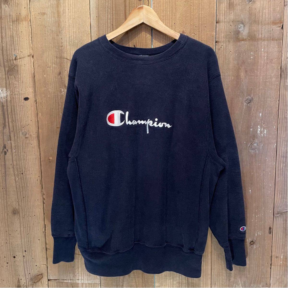 安価 【サイズ 紺 刺繍 ロゴ トレーナー Champion アメリカ古着 ビンテージ シャツ スウェット リバースウィーブ チャンピオン USA製 XL】90s スウェットシャツ 安価 【サイズ 紺 刺繍 ロゴ トレーナー Champion アメリカ古着 ビンテージ シャツ スウェット リバースウィーブ チャンピオン USA製 XL】90s スウェットシャツ
