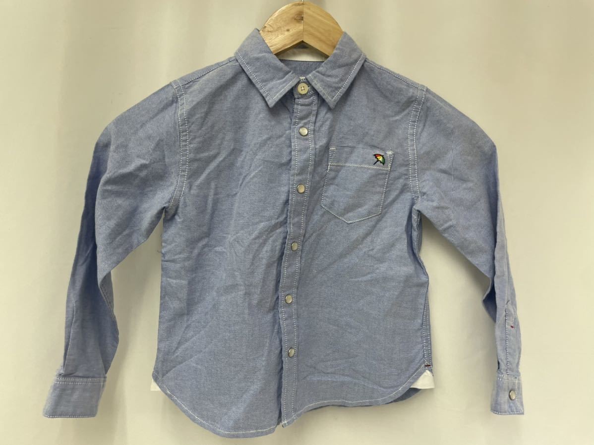 Arnold Palmer Arnold Palmer shirt 115 size Kids blue cotton umbrella embroidery long sleeve pocket 1208000013290