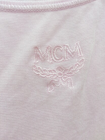 MCM エムシーエム カットソー 半袖 ロゴ Ｌサイズ ピンク レディース 1203000007638_画像3