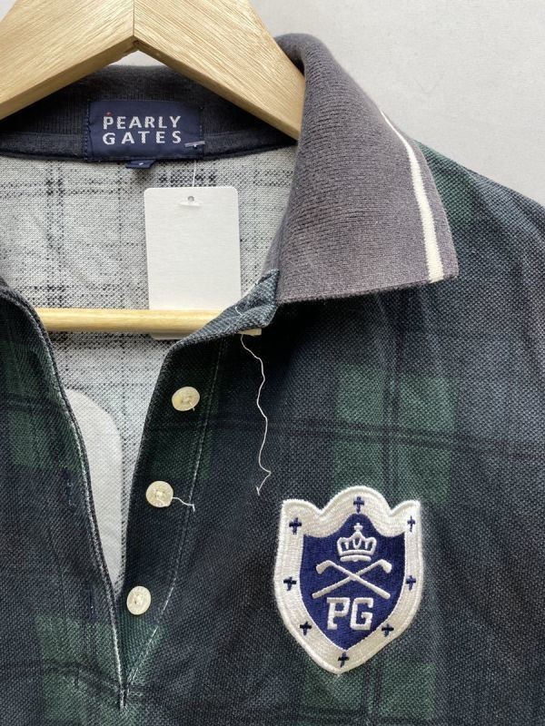 PEARLY GATES パーリーゲイツ 半袖ポロシャツ グリーン　サイズ1 レディース　#F529_画像3