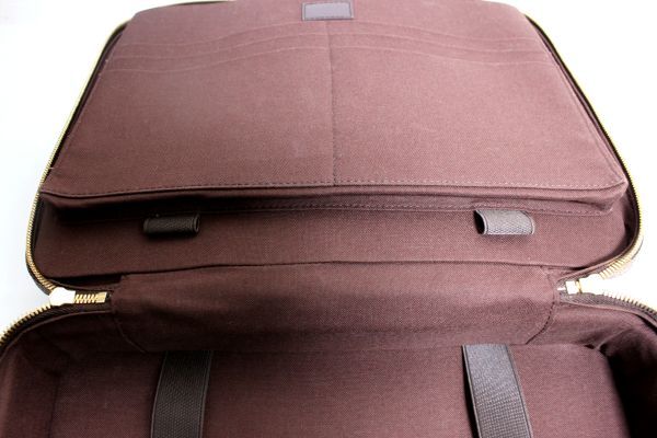●美品 VUITTON ルイヴィトン ダミエ ブリーフケース N53355 サバナ 書類カバン ハンドバッグ かばん 鞄 ビジネスバッグ PCケース Z3005の画像9