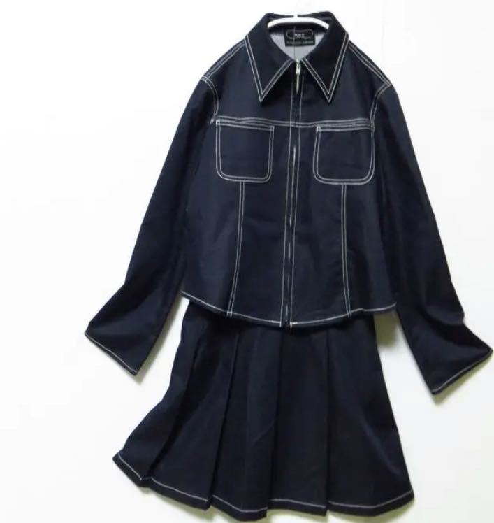 [ apparel ]* beautiful goods * hiromichi nakano Hiromichi Nakano Denim formal Kids setup girl 150cm jacket skirt 