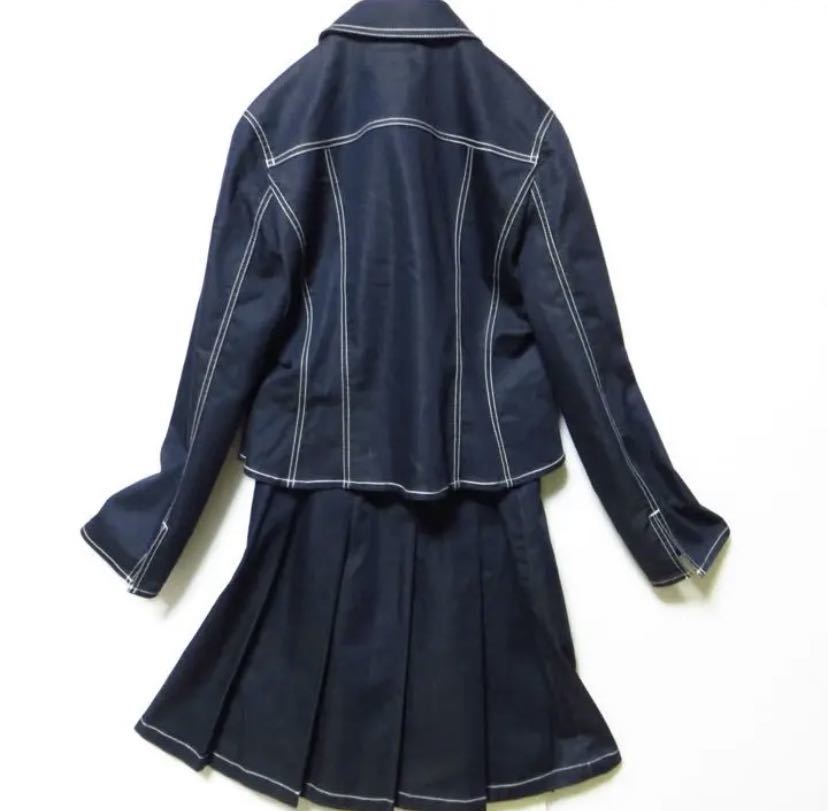 [ apparel ]* beautiful goods * hiromichi nakano Hiromichi Nakano Denim formal Kids setup girl 150cm jacket skirt 