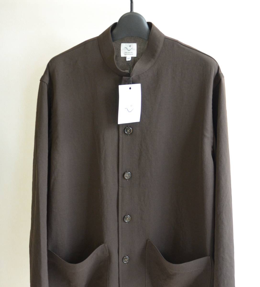 未使用 the conspires コンスパイアーズ 薄手ジャケット stand collar pp JKT ブラウン size L_画像2