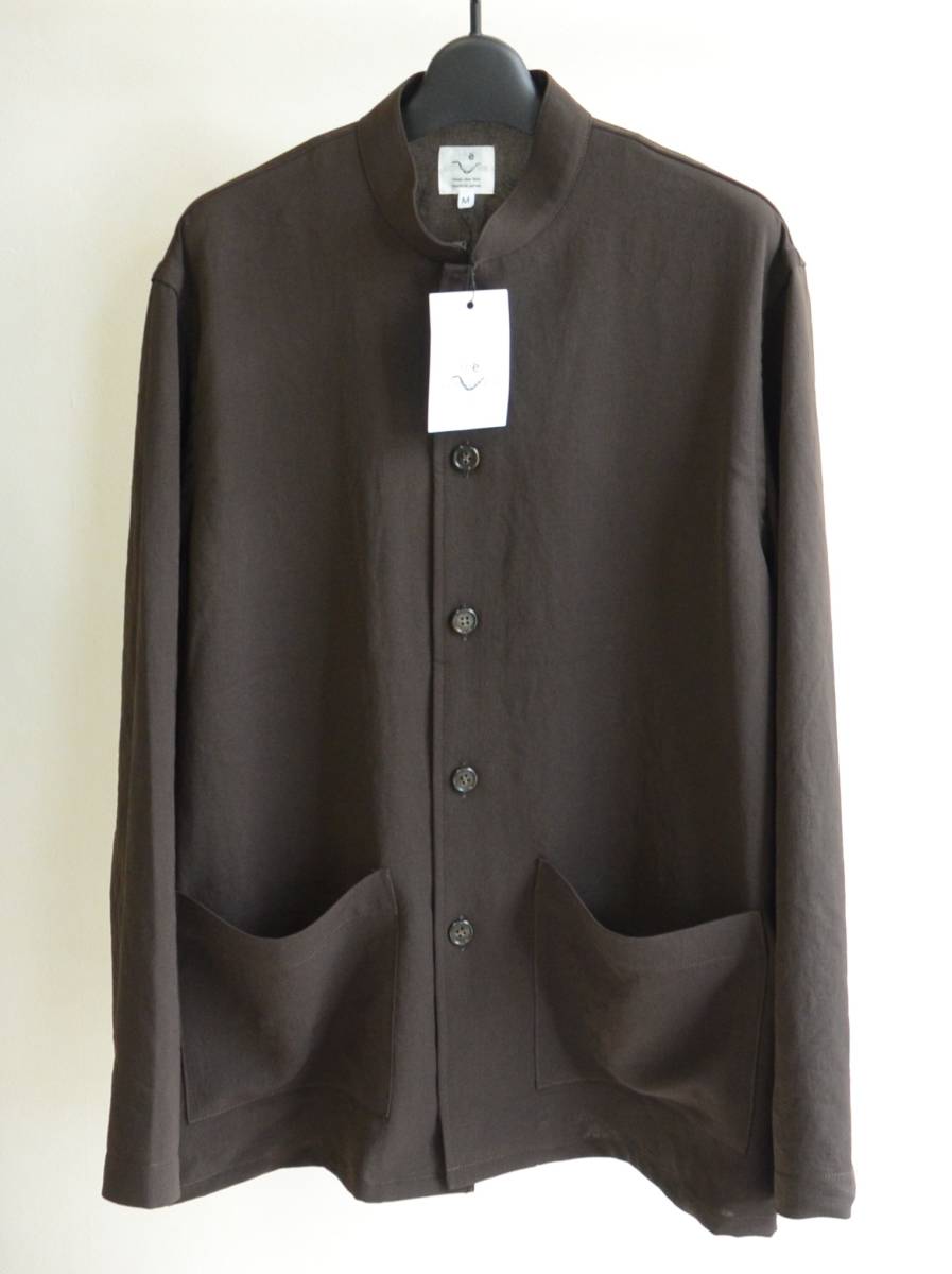 未使用 the conspires コンスパイアーズ 薄手ジャケット stand collar pp JKT ブラウン size L_画像1