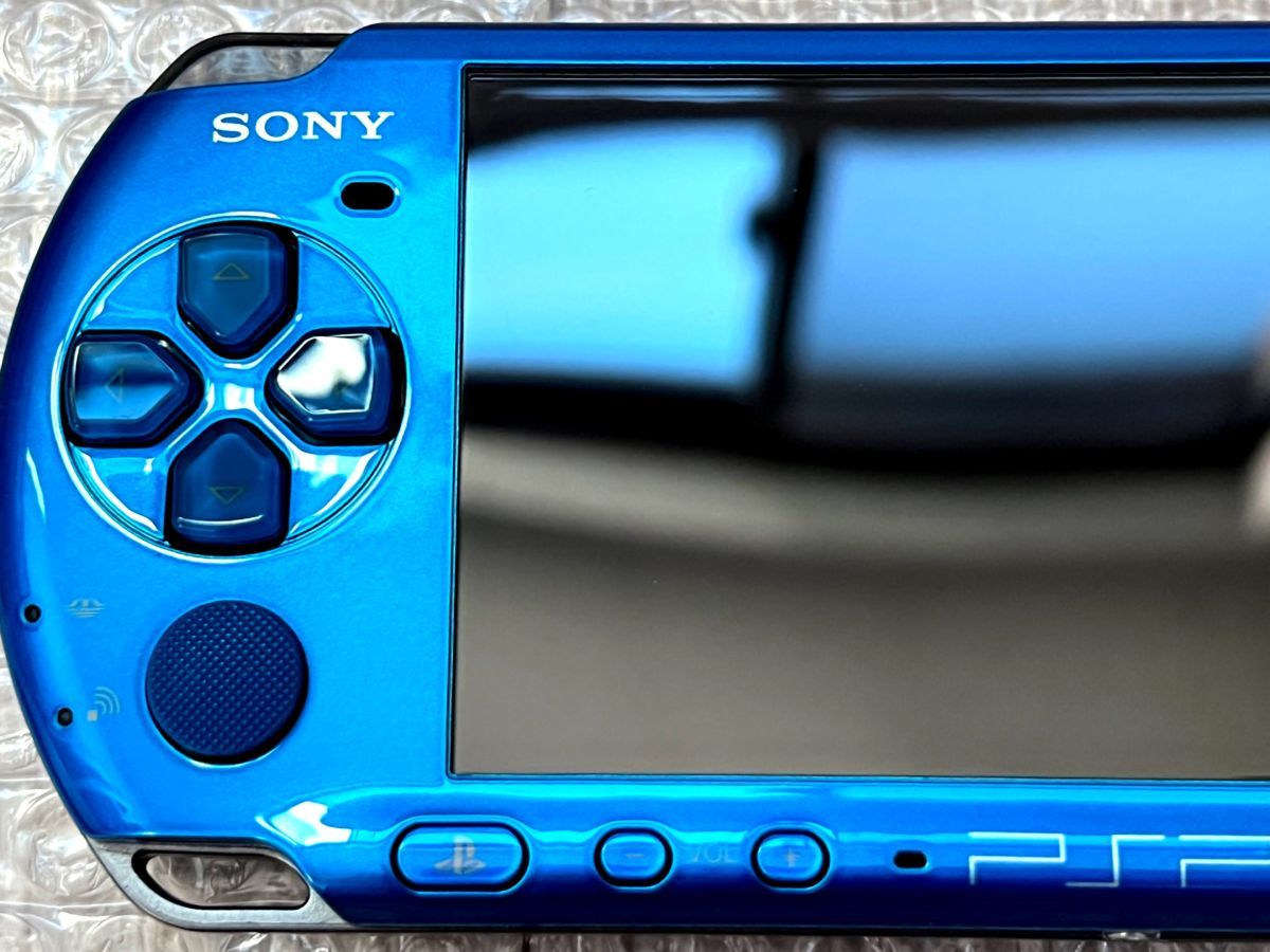良品】PSP3000 バイブランドブルー メモリースティック4GB-