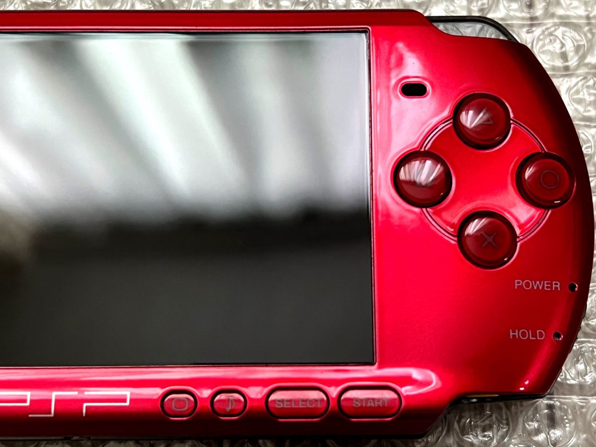 美品・最終型〉PSP-3000 本体 ラディアントレッド ＋