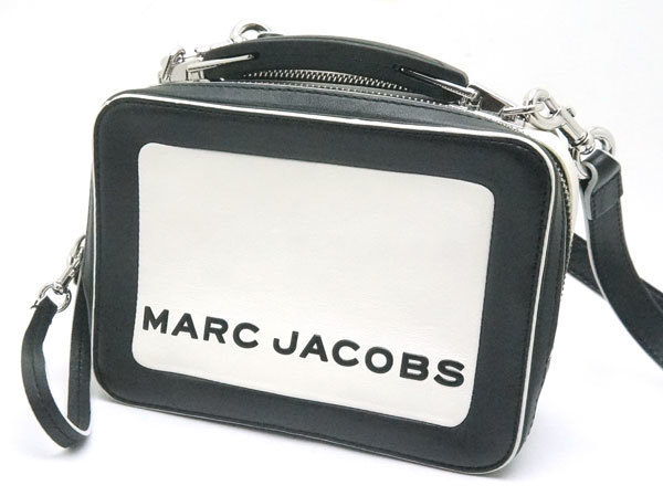 中古 良品 MARCJACOBSマークジェイコブス ザ・ボックス 2WAYバッグ M0014506 ホワイト ブラック