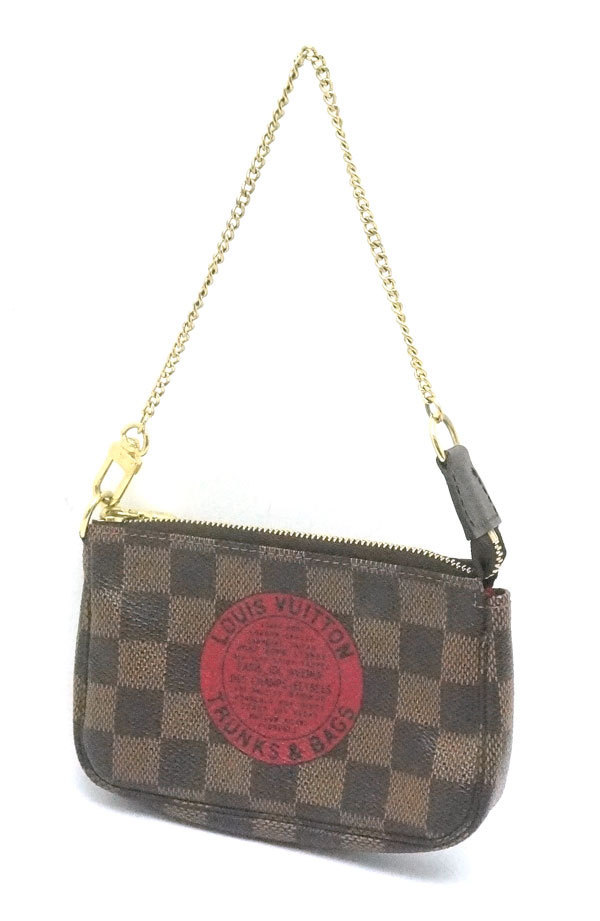 良品 LV ルイヴィトン ダミエ アクセサリーポーチ T&B ミニポシェット ...