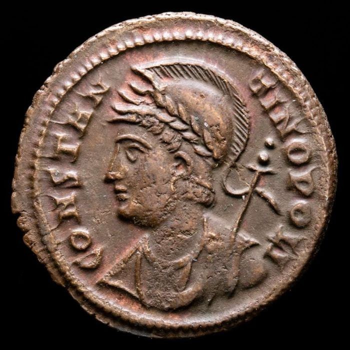 【保証書付】【超美品】 古代ローマコイン コンスタンティヌス1世 銅貨 アンティークコイン 220811b