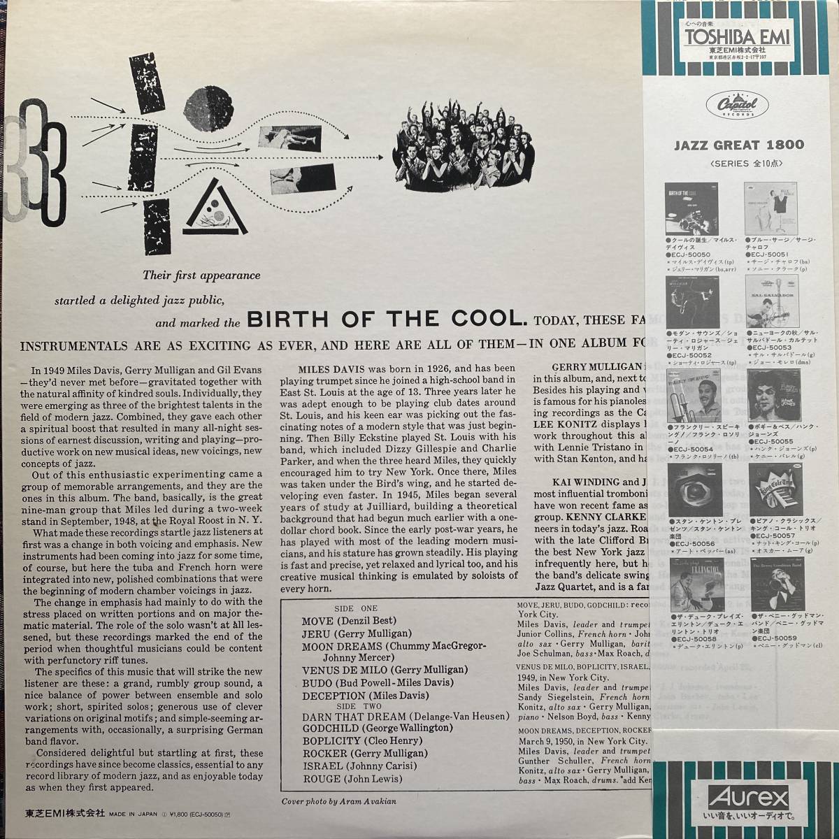 帯LP / Miles Davis - Birth Of The Cool / '80 / MONO / マイルス・デイビス - クールの誕生 / Capitol Records ECJ-50050_画像2